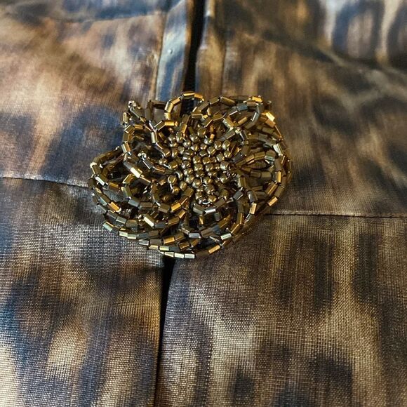 ZELDA Brown Leopard Print Ruffle Collar Jacket 4 - Picture 5 of 10